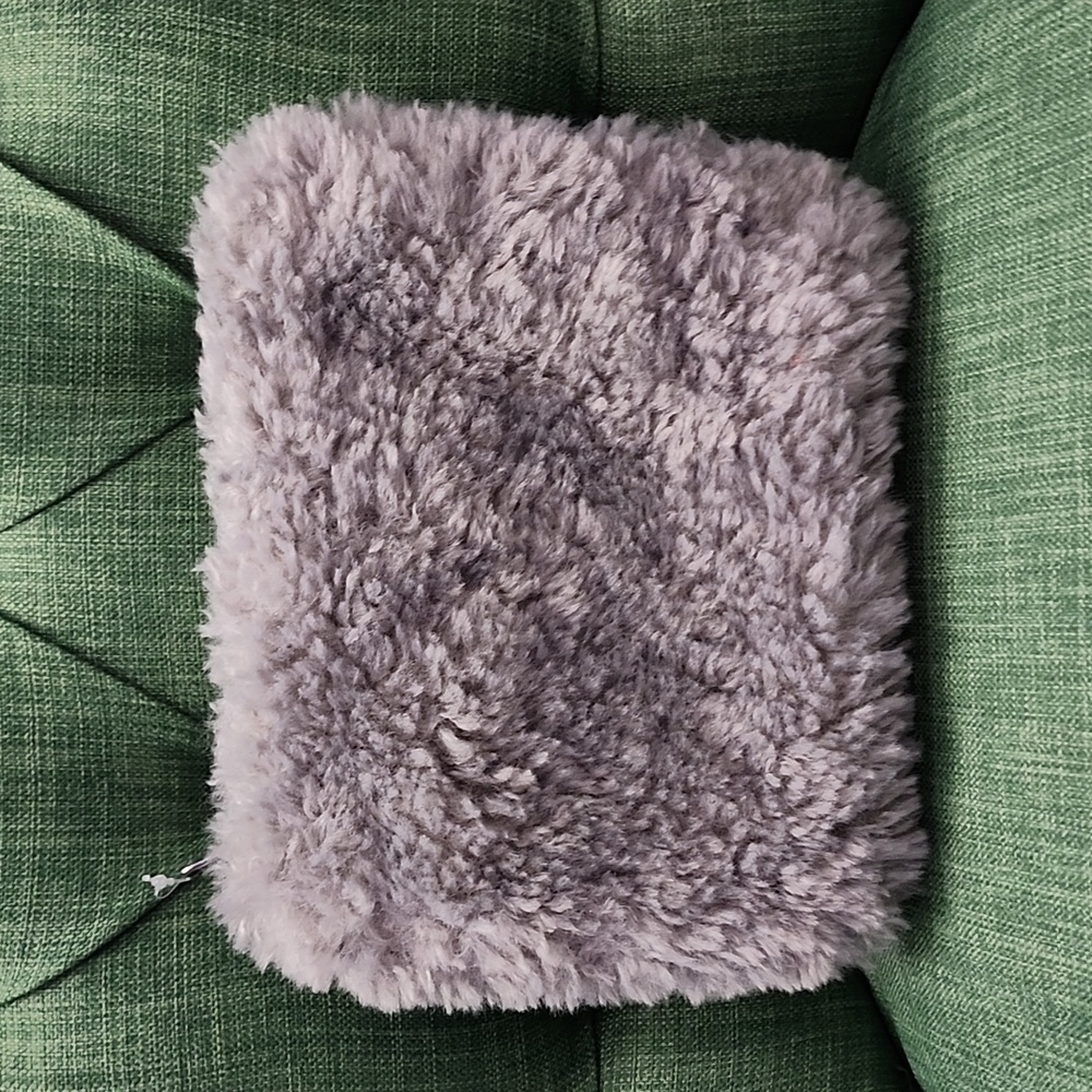 MIXIT Fuzzy Grey Cosmetic Travel Bag